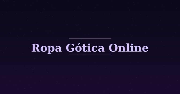 Ropa gótica online: mundogotico.com